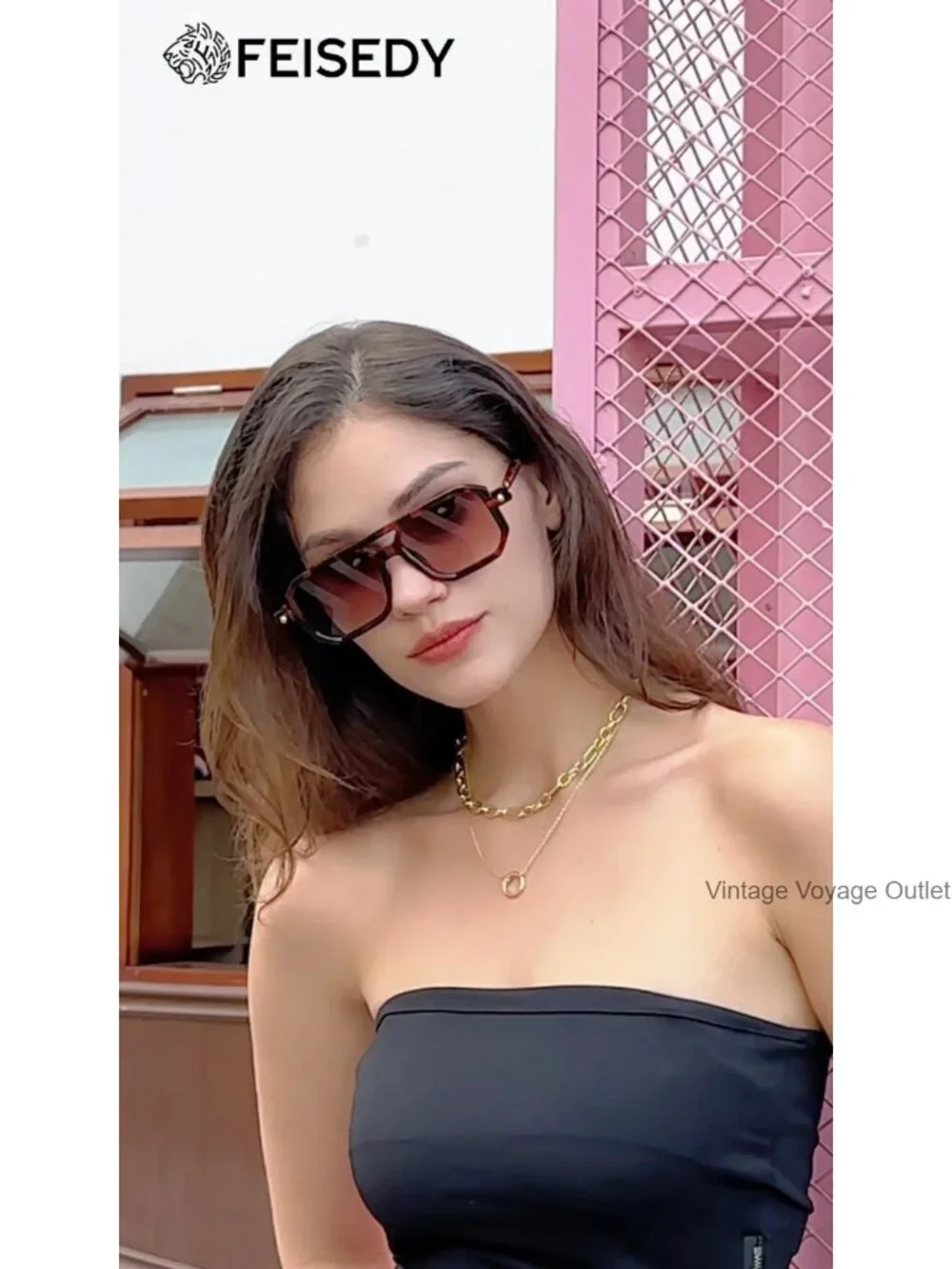 Retro 70s Square Aviator Sunglasses UV400 Protection Unisex